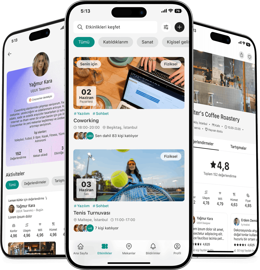 Cosyworker App Interface